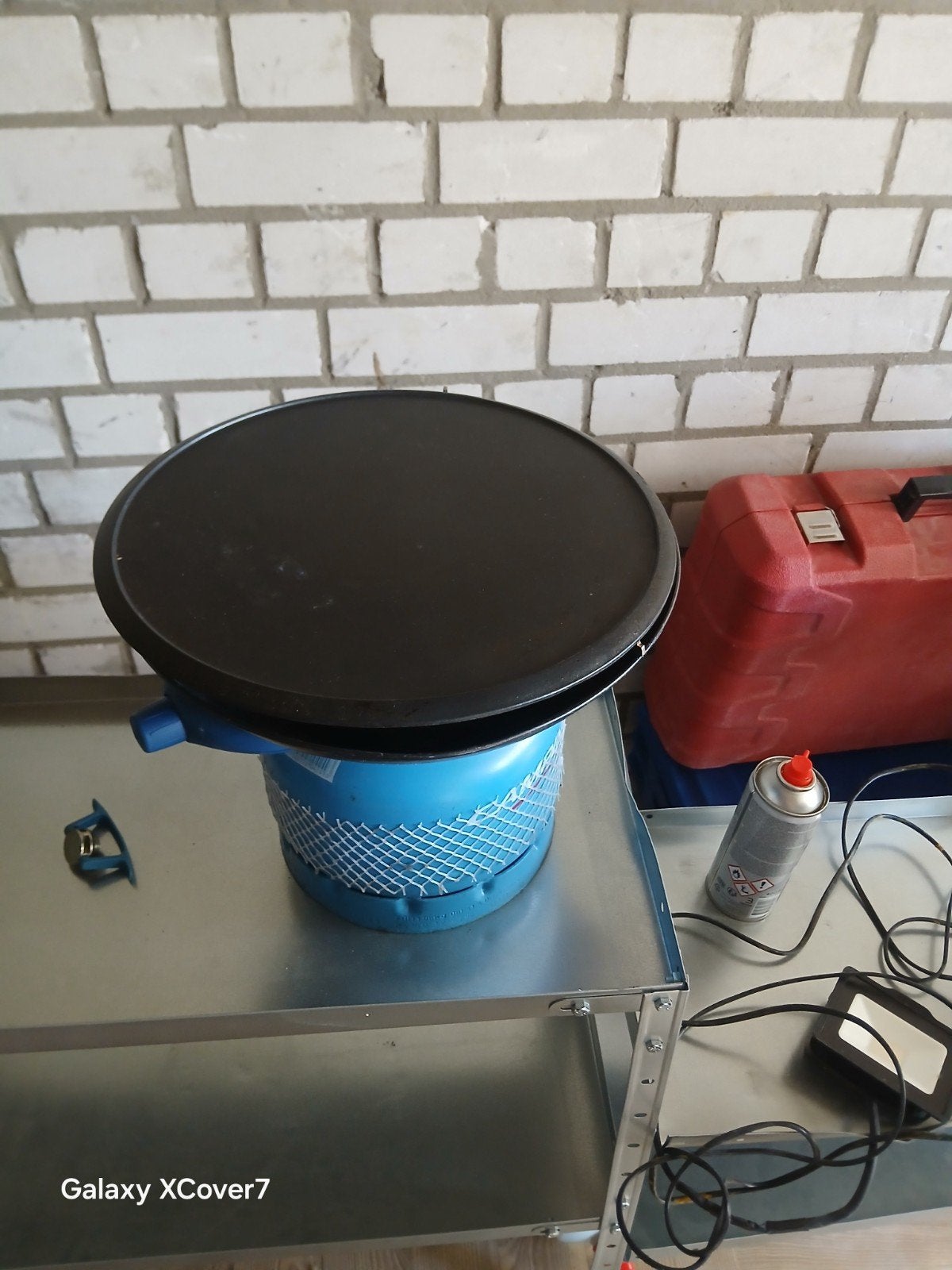 Gasstel met gasfles en pannekoeken plaat, Ophalen of Verzenden