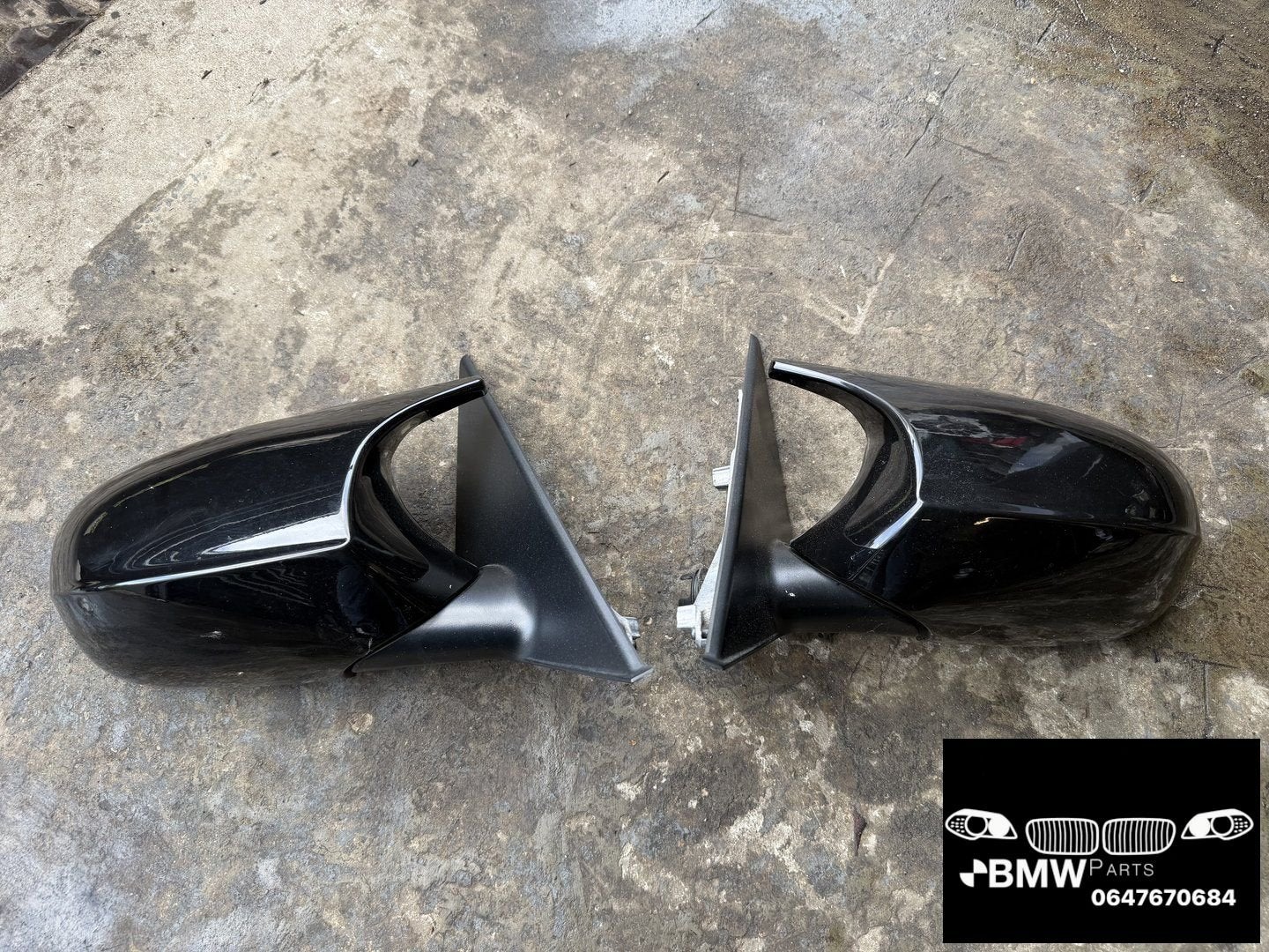 M-style / aero-look spiegel set Bmw E87 black sapphire 475, Gebruikt, -, Ophalen of Verzenden, -