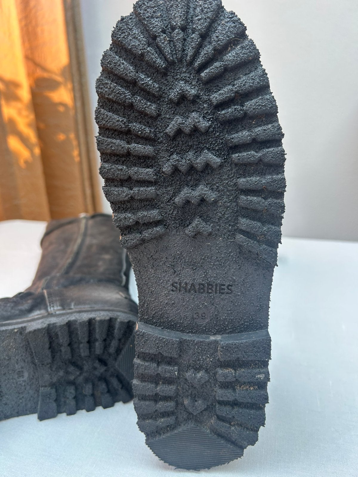 Shabbies Amsterdam hoge dameslaars maat 39, Hoge laarzen, Zwart, Ophalen of Verzenden, Zo goed als nieuw