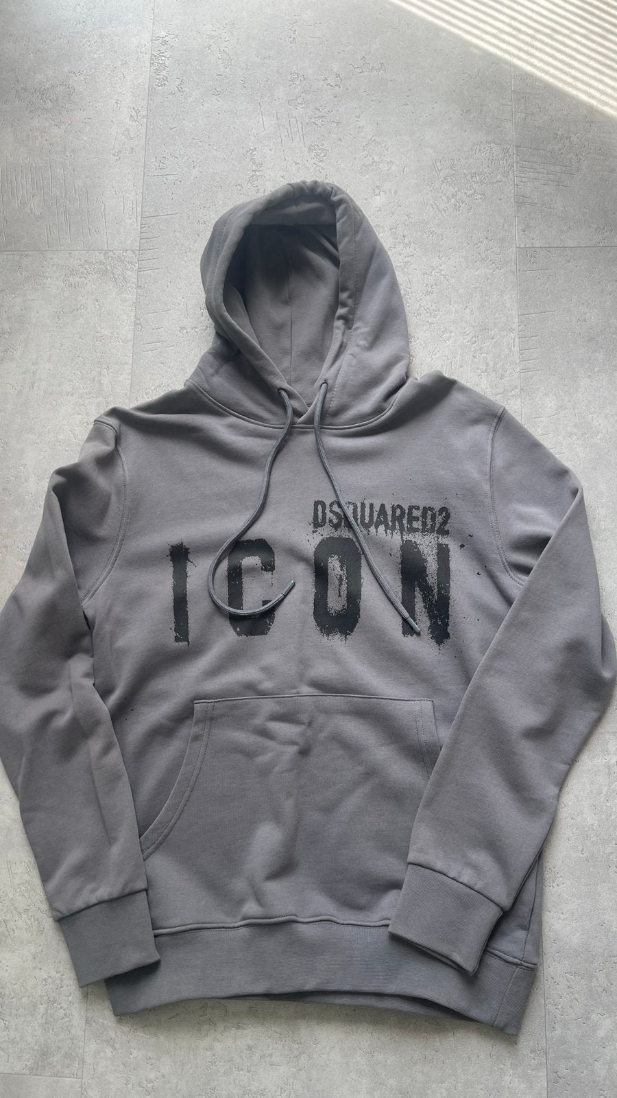 Dsquared2 Icon Hoodie - Grijs - Maat S 1 op 1 merk, Ophalen, Zo goed als nieuw, Maat 46 (S) of kleiner, Grijs