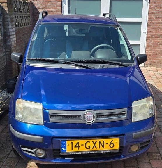 Fiat Panda 1.2 Dualogic 2008 Blauw Automaat, Stof, 840 kg, Metallic lak, Origineel Nederlands