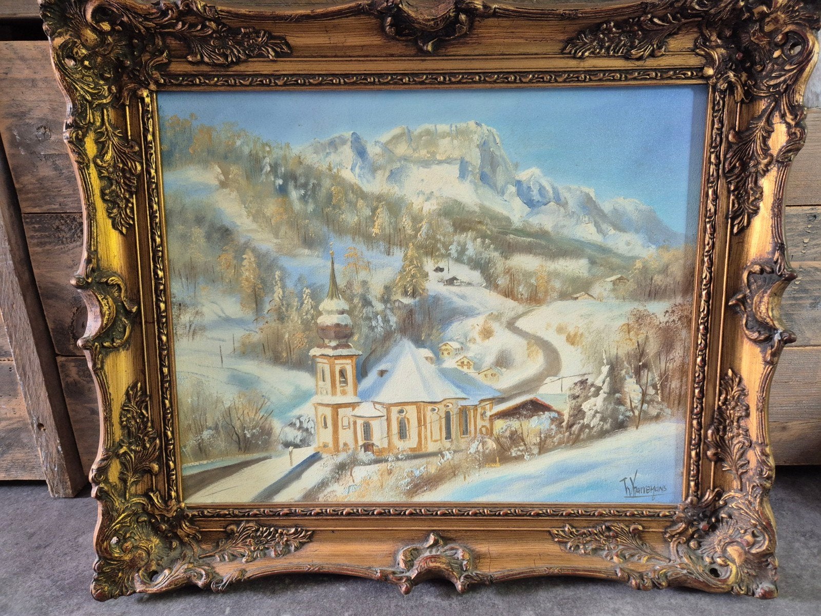 Prachtig Winters Alpenlandschap (Maria Gern), Ophalen, Klassiek, Landschap