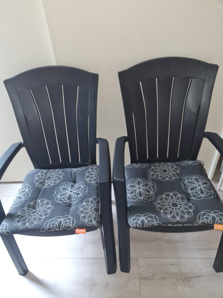 Ketler tuinstoelen met kussens, Ophalen, Gebruikt, Kunststof
