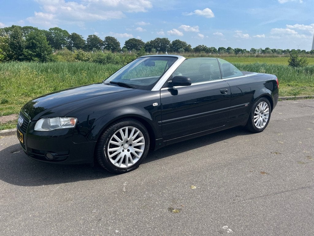 Audi A4 Cabriolet 1.8 Turbo Pro Line BJ 2006 Cabrio, Auto's, Audi, Zwart, 4 cilinders, Cabriolet, 4 stoelen