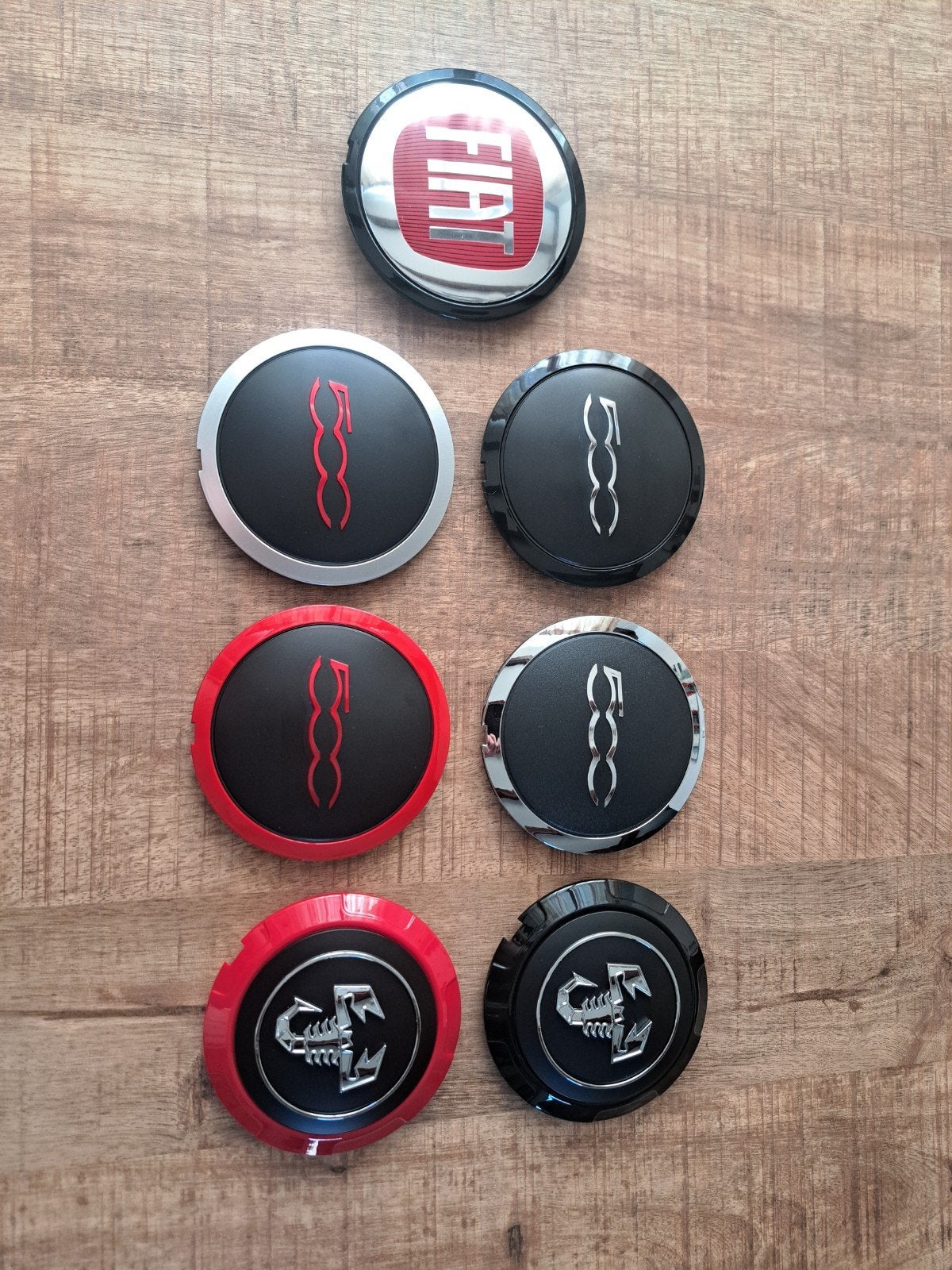 Naafdoppen fiat 500  133mm wieldeksels, Ophalen of Verzenden