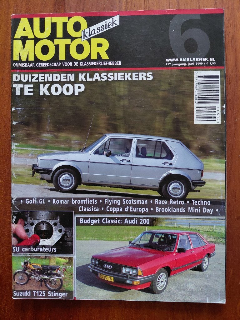 Auto Motor Klassiek 6 2009 Volkswagen Golf GL, Audi 200, Boeken, Ophalen of Verzenden, Zo goed als nieuw, Volkswagen