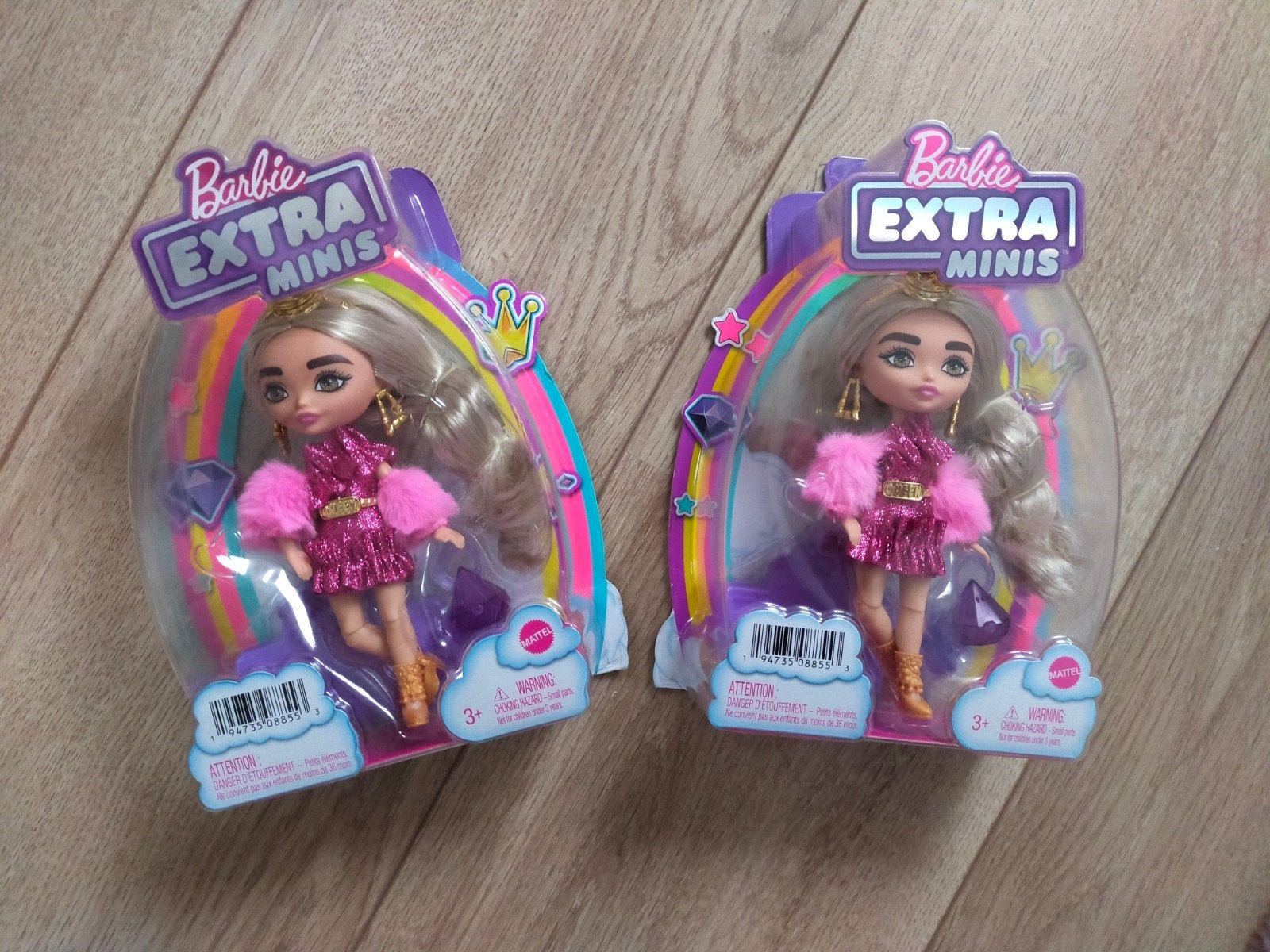 Nieuw! 2x Barbie Extra Minis Barbiepop Gouden kroon., Ophalen of Verzenden, Nieuw, Barbie