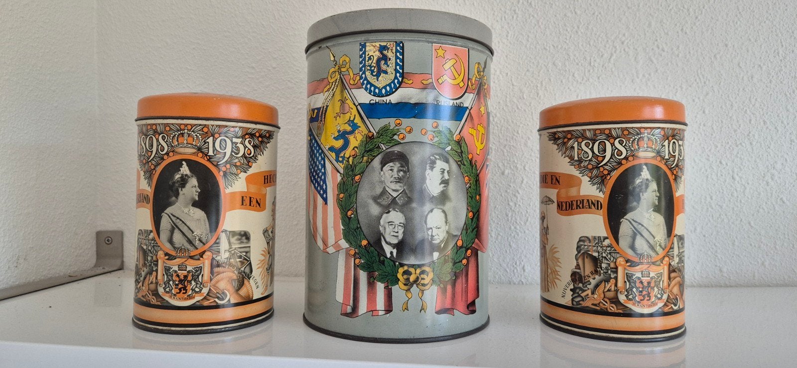 Vintage blikken: Koningin Wilhelmina en Wereldleiders, Verzamelen, Ophalen