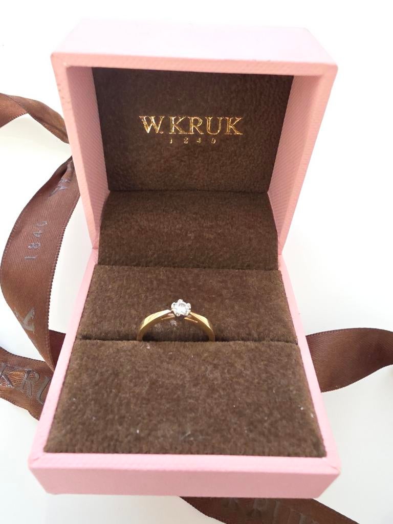 Gouden Ring met Diamant (0.13 ct), Ophalen, Dame, Goud, Goud