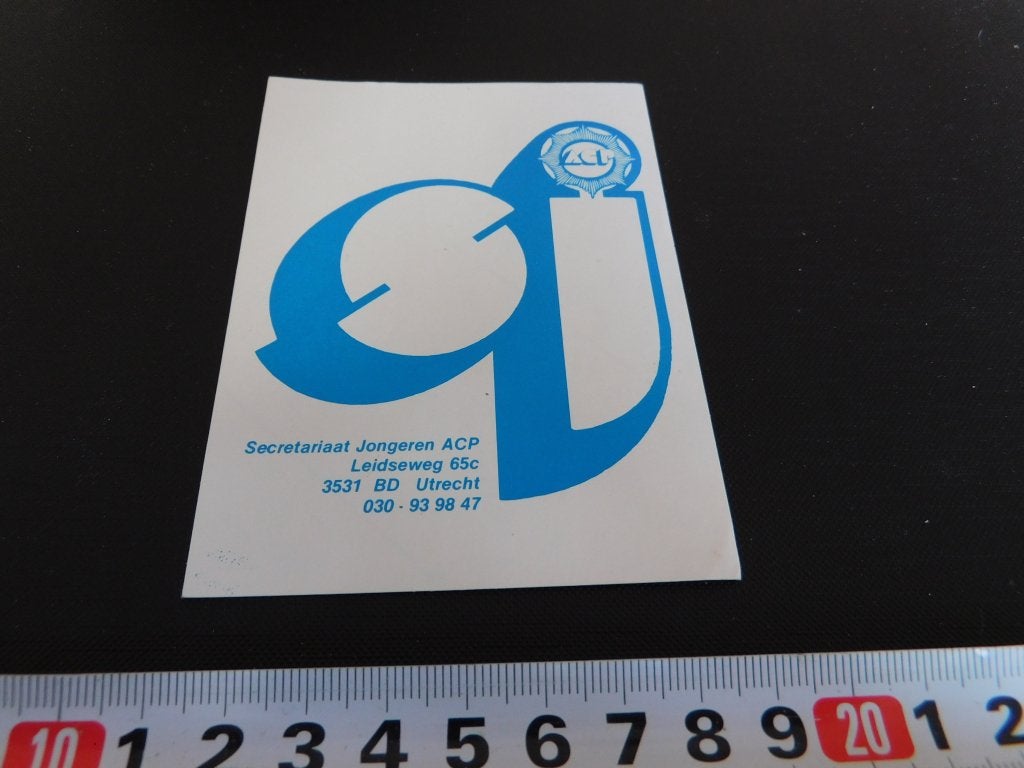 sticker Politie Utrecht Jongeren ACP  bond *, Ophalen, Zo goed als nieuw