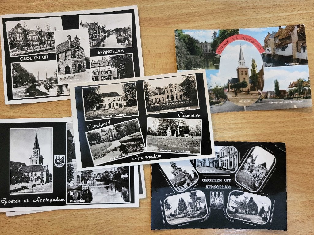 ansicht APPINGEDAM Ekenstein Meerluiken (5x), Ophalen of Verzenden, Voor 1920, Groningen