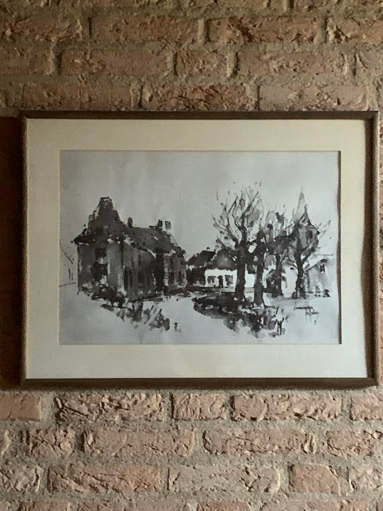 Dorpsgezicht Linschoten van Jits Bakker, Ophalen of Verzenden