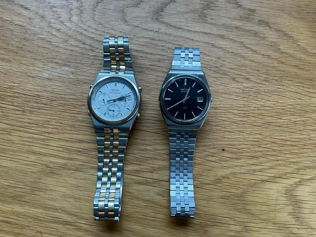Seiko 7T32-7B60 Neo-Vintage Chronograaf, Seiko, Gebruikt, Staal, Polshorloge