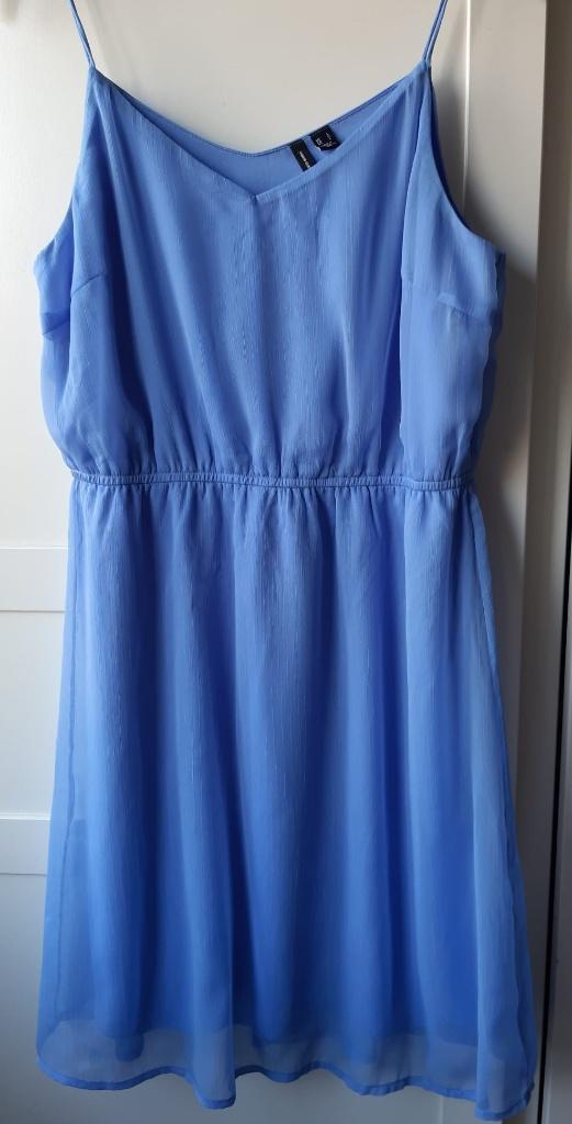 Lila zomerjurkje met spaghettibandjes  Vila maat L, Maat 42/44 (L), Nieuw, Ophalen of Verzenden, Knielengte