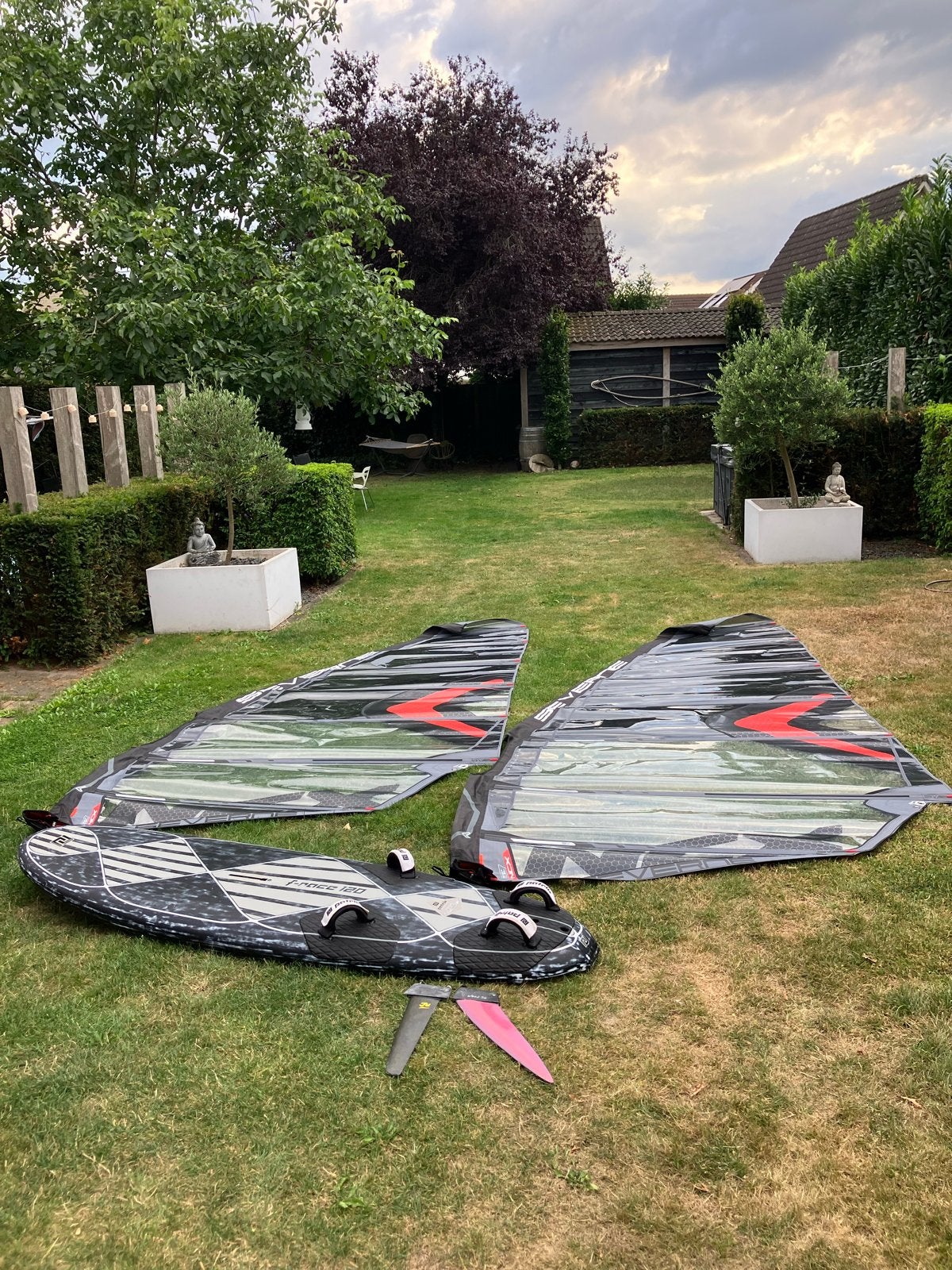 Patrik Diethelm F-Race 120 Windsurfset met Severne Zeilen, Watersport en Boten, Windsurfen, Ophalen, Gebruikt, Minder dan 250 cm