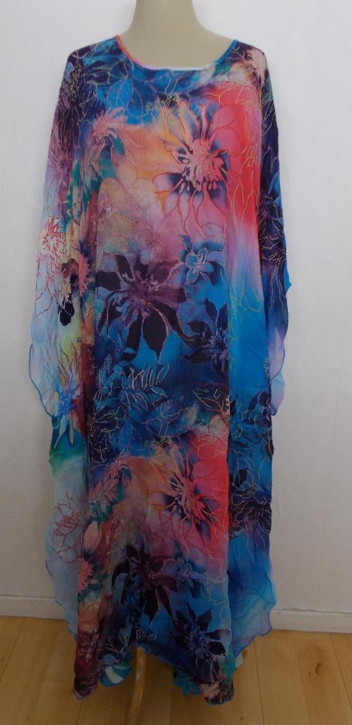 Fleurige beach maxi print jurk van Taubert! XXL, Kleding | Dames, Jurken, Gedragen, Maat 46/48 (XL) of groter, Blauw, Onder de knie