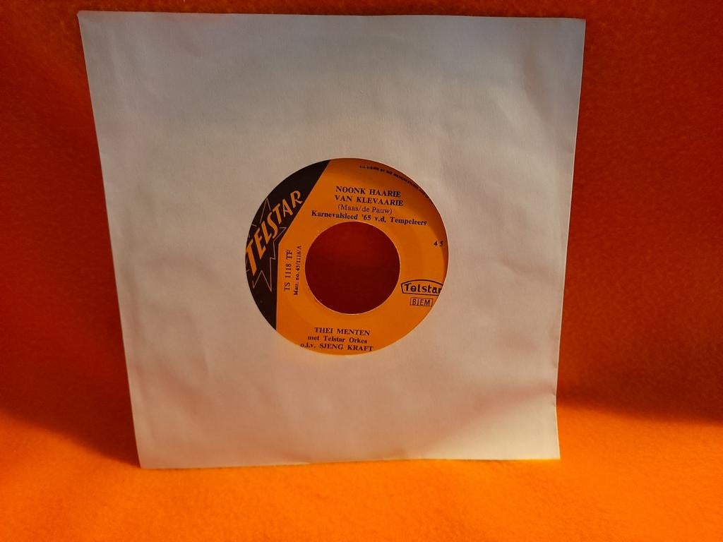 Thei Menten - Noonk Haarie van Klevaarie (Telstar 1964), Gebruikt, 7 inch, Single, Ophalen of Verzenden