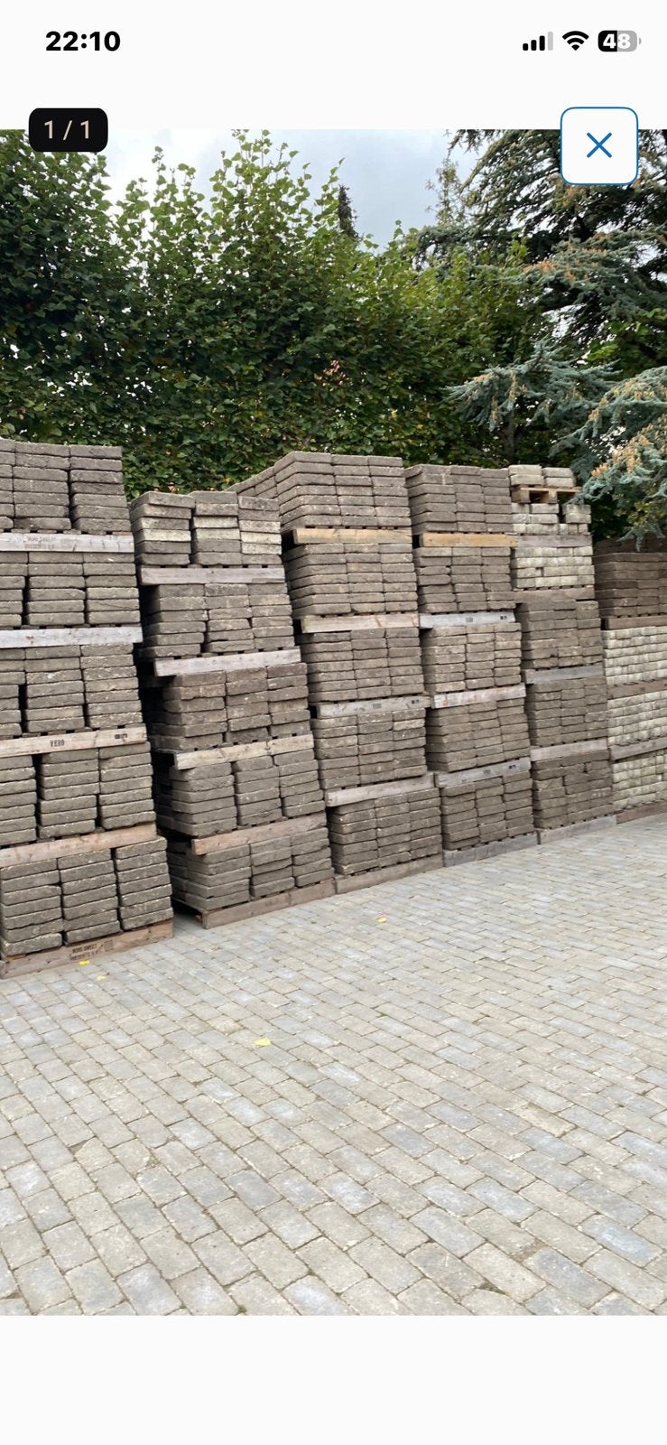 Stoeptegels 30x30x8cm  45 m2, Ophalen, Gebruikt, Beton, Overige typen