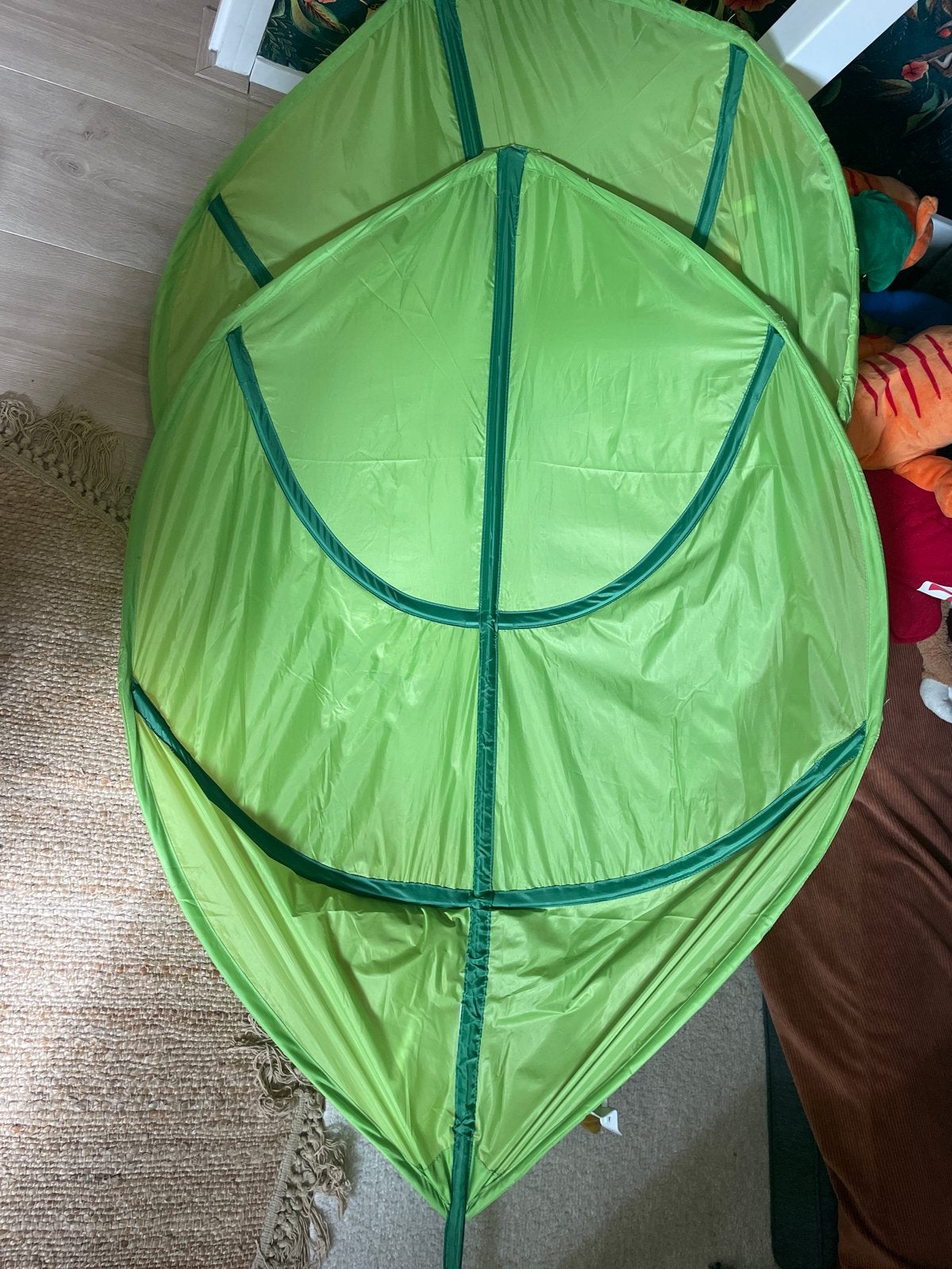 Groene in blad-vorm ikea voor bed, Ophalen, Gebruikt, Eenpersoons, Hout