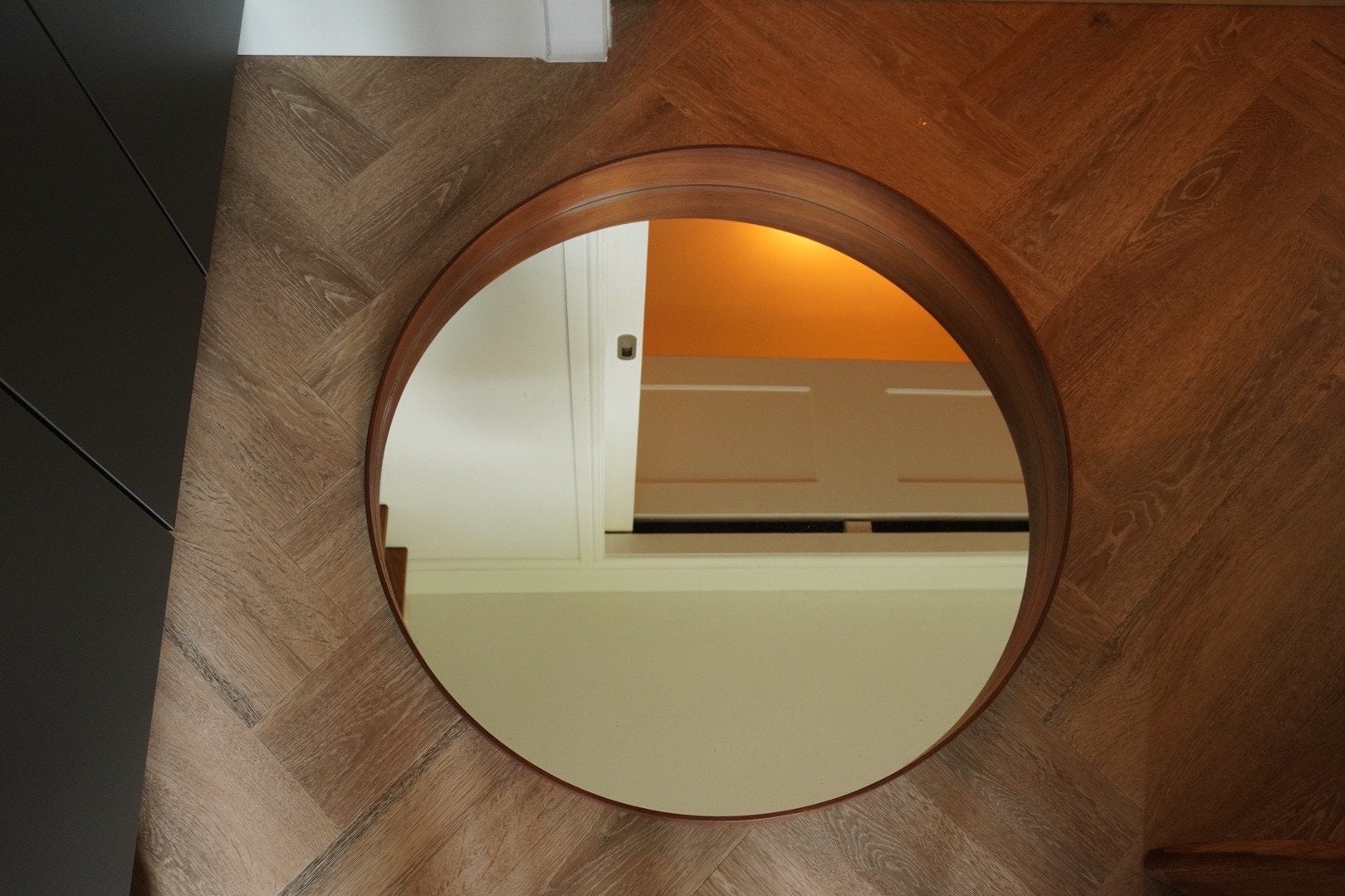 Ikea Stockholm spiegel walnoot 80cm, Ophalen, Zo goed als nieuw, Rechthoekig, Minder dan 100 cm