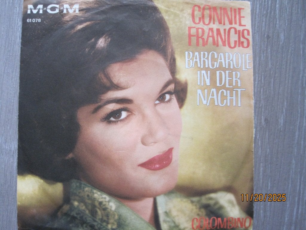 Connie Francis   -   Barcarolle in der nacht, Fotohoes, 7 inch, Ophalen of Verzenden, Zo goed als nieuw