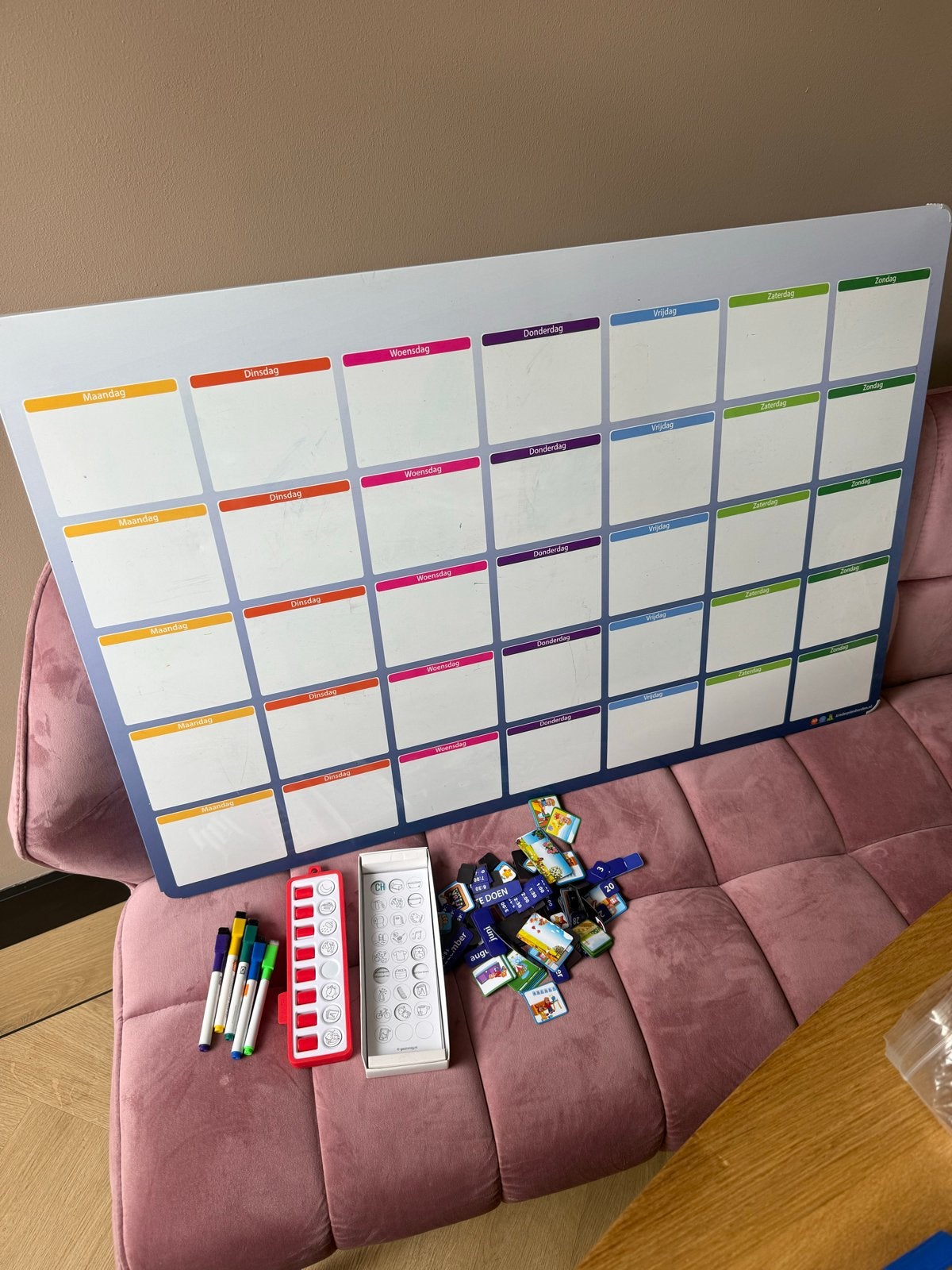 Maand Kinder plan bord, Ophalen, Gebruikt, Whiteboard