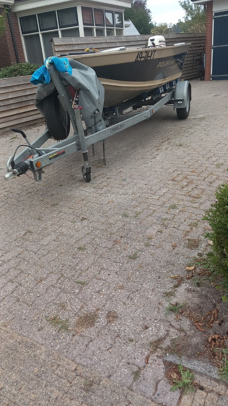 aluminium visboot, Ophalen, Gebruikt, Aluminium, Met afstandsbediening