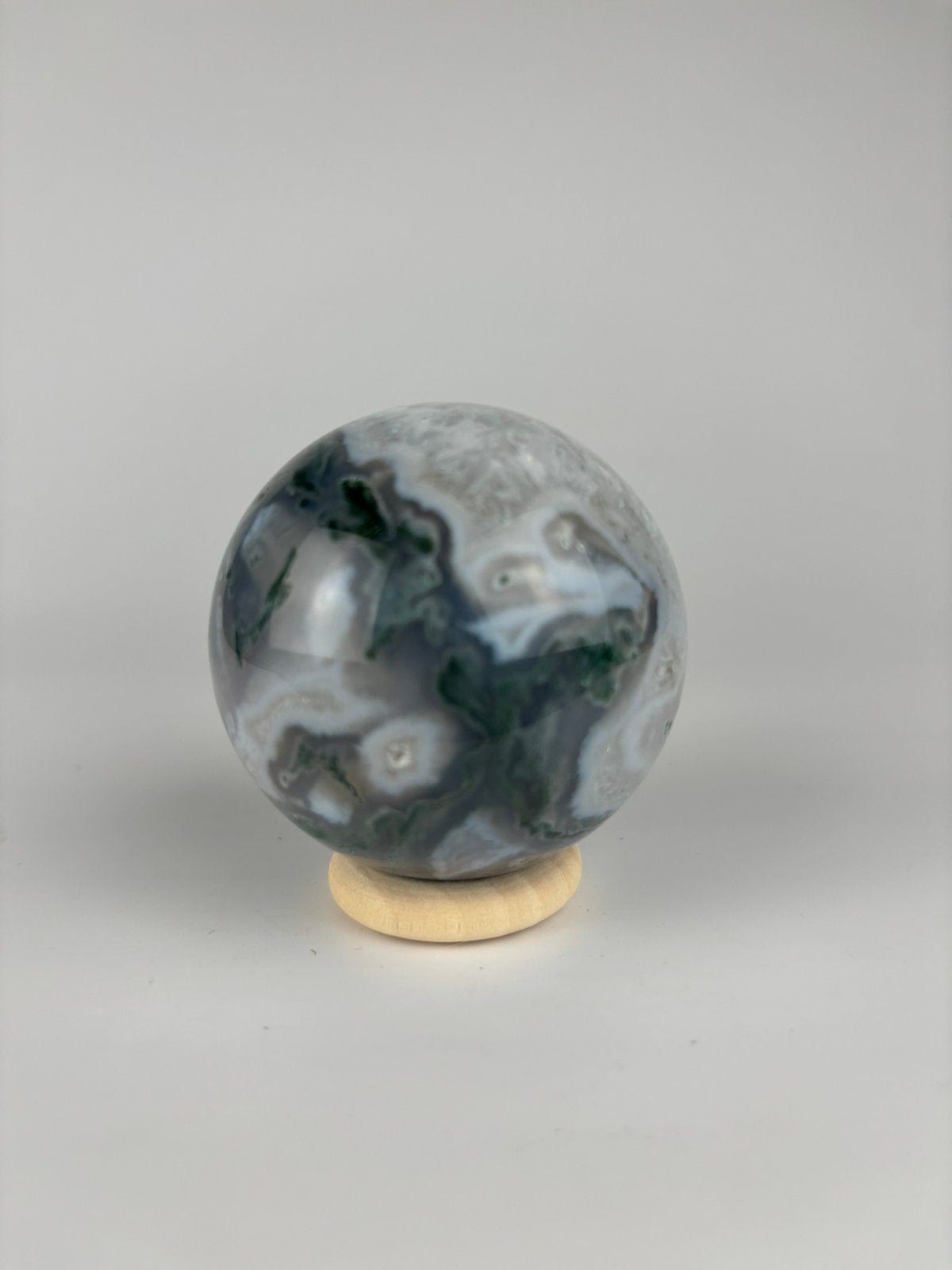 Mosagaat bol 5 cm, Ophalen of Verzenden, Mineraal