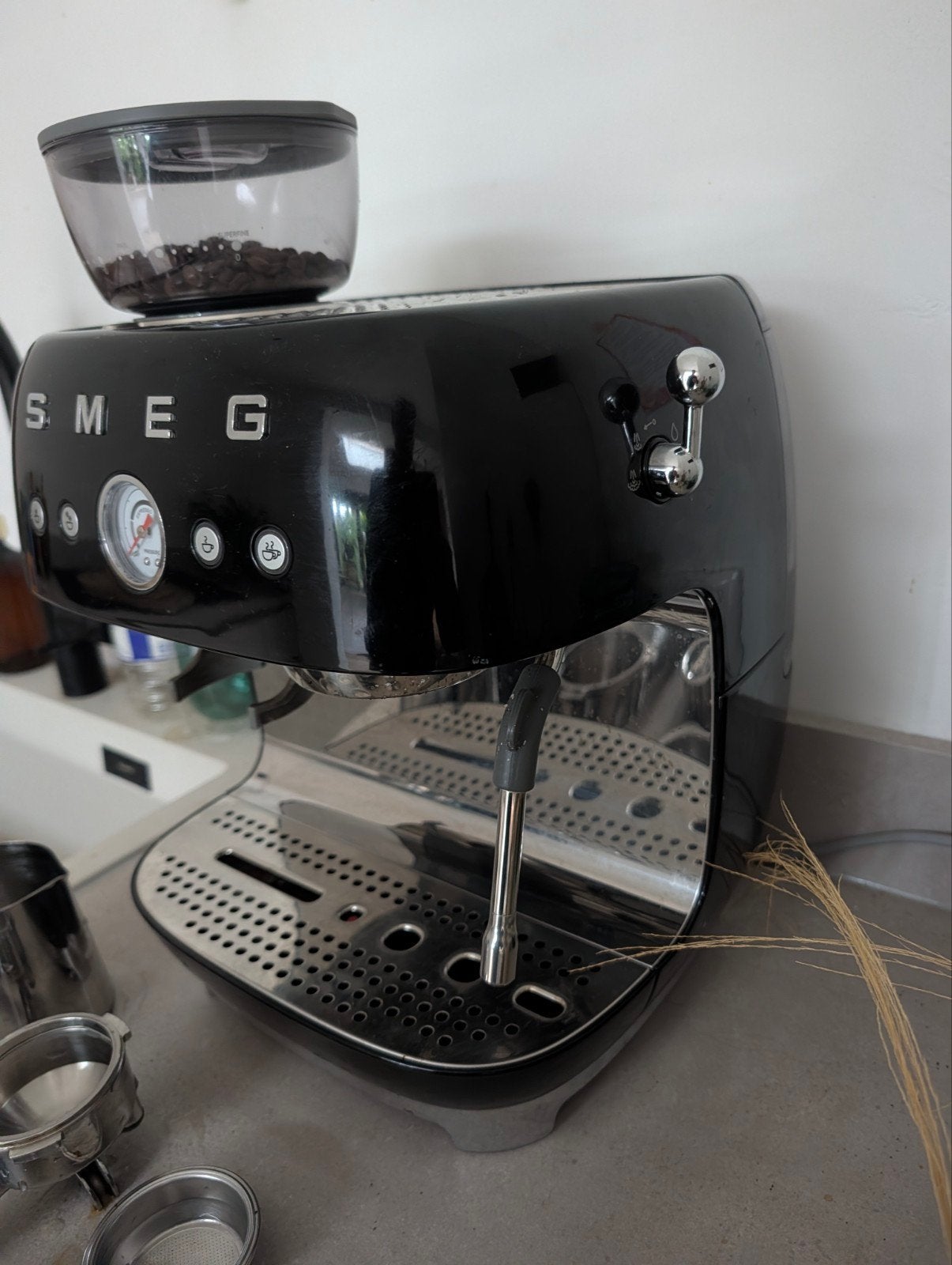 smeg koffiemachine met piston syateem, Witgoed en Apparatuur, Koffiezetapparaten, 10 kopjes of meer, Ophalen of Verzenden, Koffiemachine
