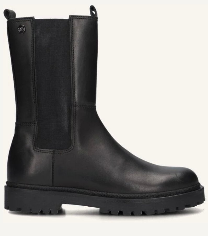 Enkellaars - Giga Zwarte Chelsea Boots + rits 39 (meisjes), Ophalen, Meisje, Nieuw, Laarzen