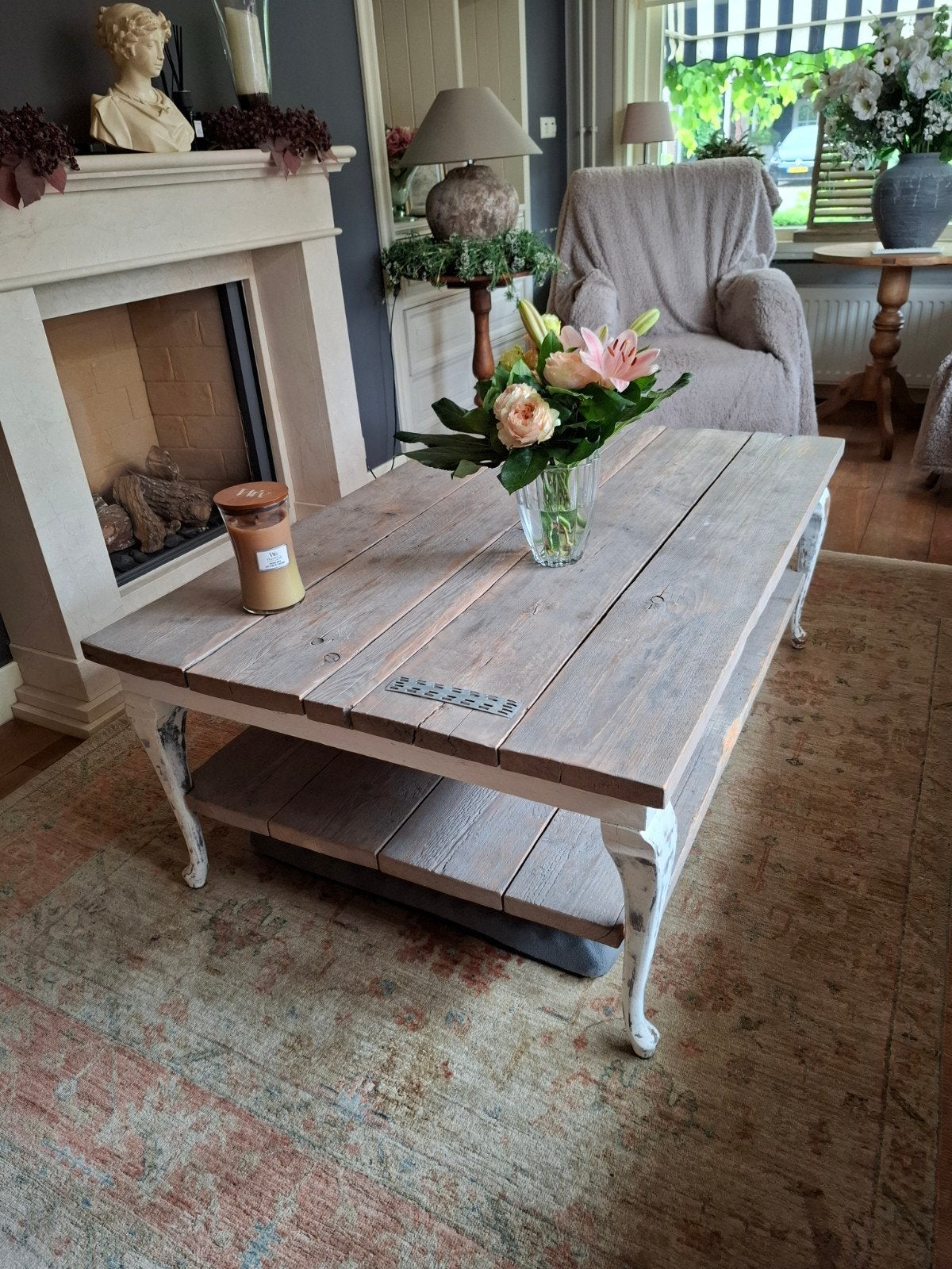 Queen Ann Salontafel - 130 x 85 cm, Ophalen, 100 tot 150 cm, 50 tot 100 cm, Zo goed als nieuw