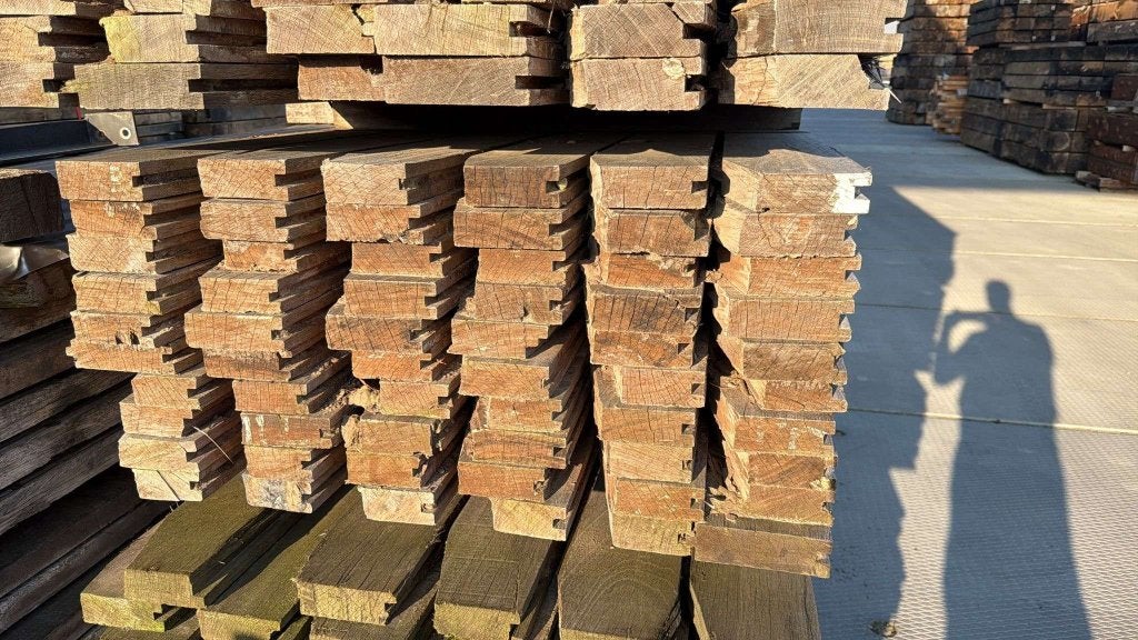 bankirai gebruikte 46x160 mm hardhout damwand planken