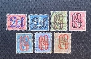 Nederland NVPH 114-120 Gestempeld, Postzegels en Munten, Ophalen of Verzenden, Gestempeld