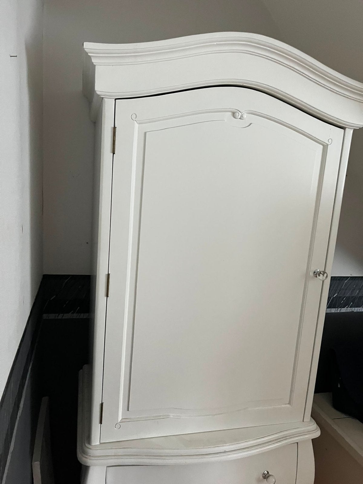 Witte baby-/kinderkast met lade en hanggedeelte, Ophalen, Gebruikt, 105 cm of meer, Minder dan 50 cm