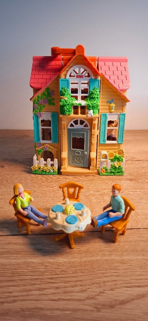 Vintage Fisher-Price Loving Family Poppenhuis (2000), Poppenhuis, Gebruikt, Onbekend, Ophalen of Verzenden