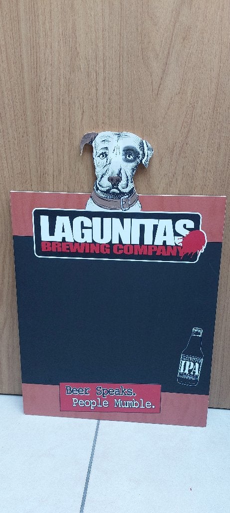 Reclamebord / krijtbord Lagunitas ipa bier (nieuw), Verzamelen, Biermerken, Ophalen of Verzenden, Nieuw, Reclamebord, Plaat of Schild
