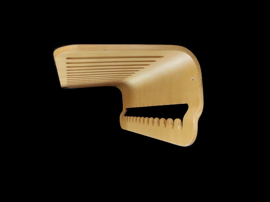 Prachtige vintage berken gebogen plywood design kapstok, Wandkapstok, Gebruikt, Ophalen of Verzenden, Minder dan 100 cm