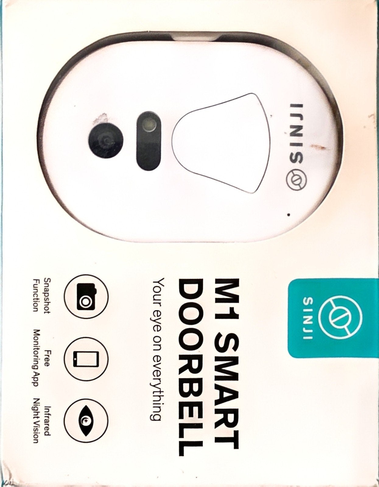 Sinji M1 Smart Deurbel met Camera en Nachtzicht, Ophalen of Verzenden, Nieuw, Wit