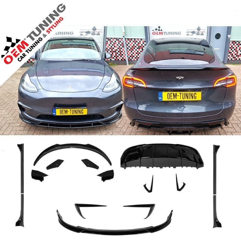 Tesla model Y | Bodykit | Hooggelans zwart | 2021-Heden, Ophalen of Verzenden