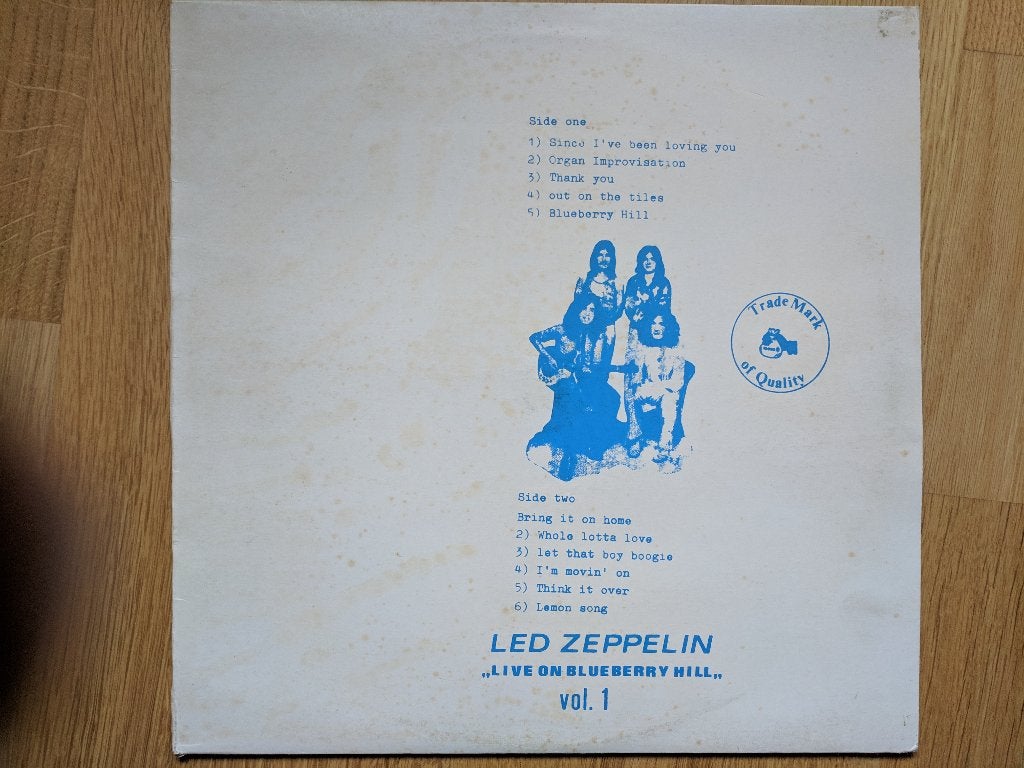 Led Zeppelin live on blueberry hill (Bootleg), Cd's en Dvd's, Vinyl | Rock, LP, Gebruikt, Blues Rock, Originele persing