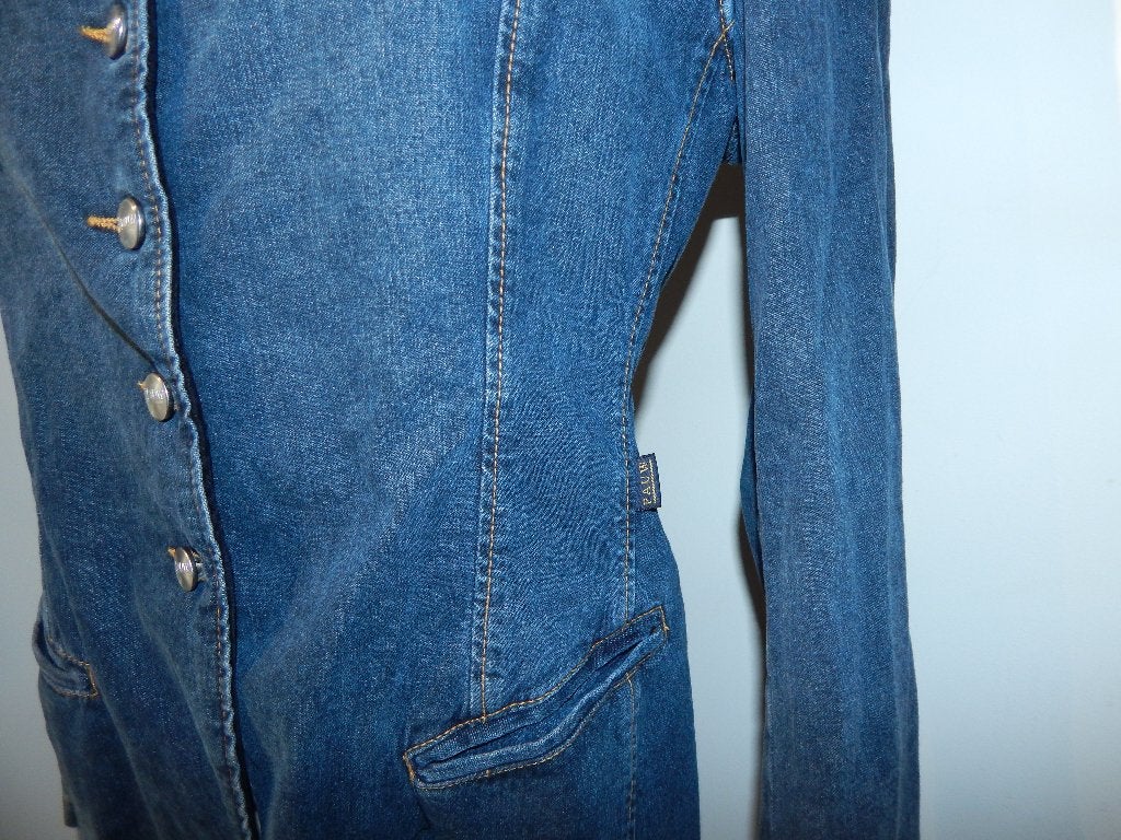Pauw Amsterdam jeans officiers jas langer model vintage 5/44, Maat 42/44 (L), Pauw, Zo goed als nieuw, Verzenden
