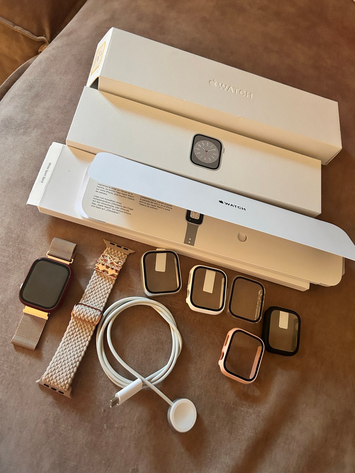 Apple Watch S8 45mm Zilver, Ophalen, Hartslag, IOS, Zo goed als nieuw