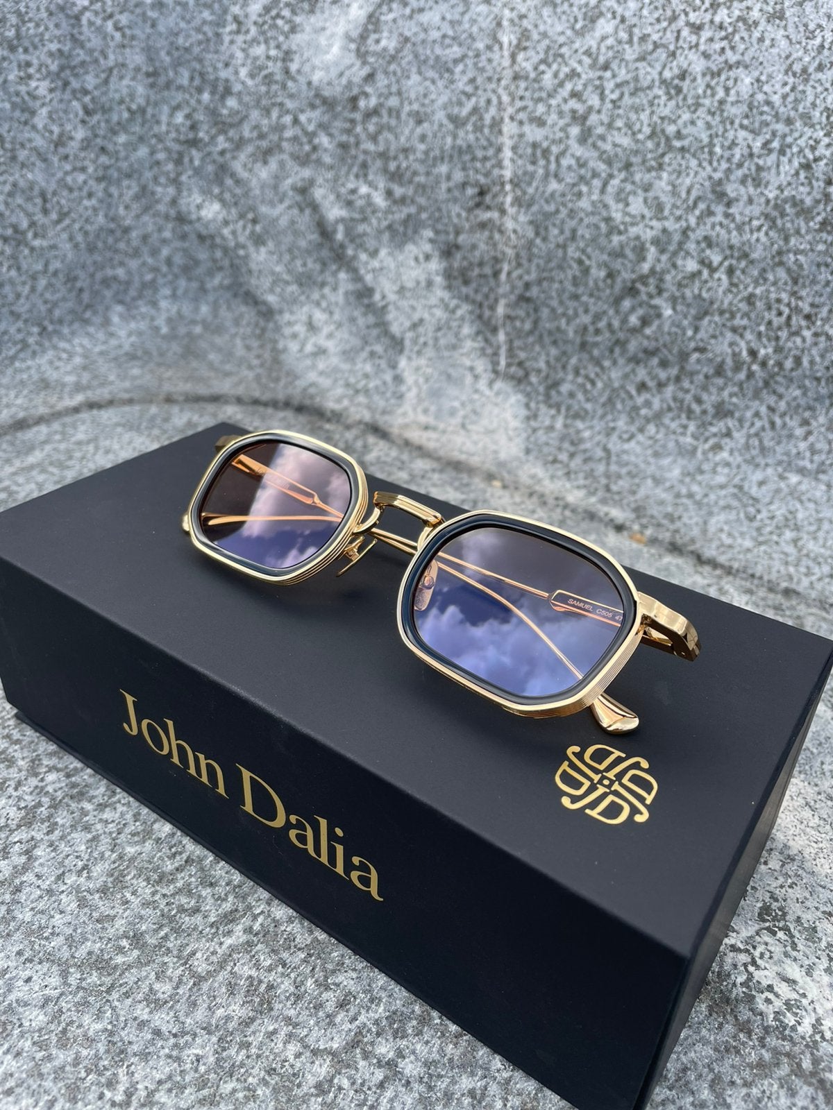 John Dalia Zonnebril Goud/Rosé (Samuel Model), Sieraden, Tassen en Uiterlijk, Manchetknopen, Ophalen of Verzenden, Zo goed als nieuw
