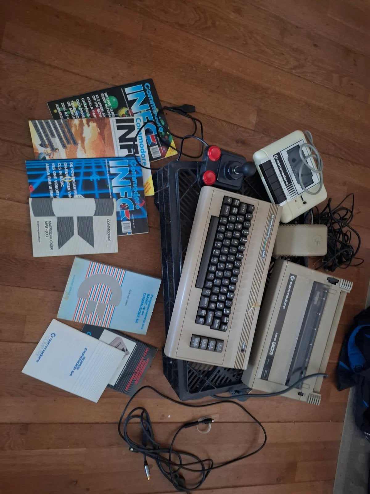 Commodore 64 set met printer, datasette en accessoires, Ophalen, Commodore