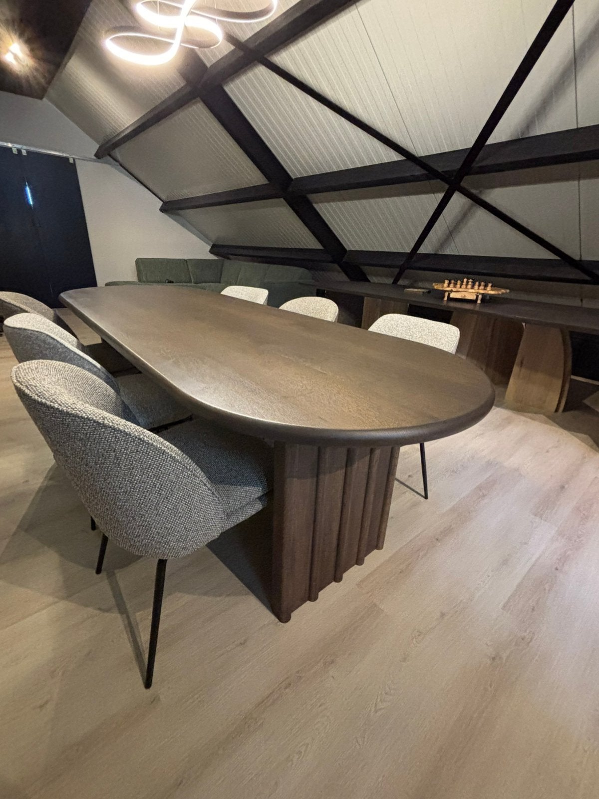 Eiken eettafel vals ovaal , plat ovaal , halve cirkel, Huis en Inrichting, Tafels | Eettafels, 100 tot 150 cm, -, -, Eikenhout