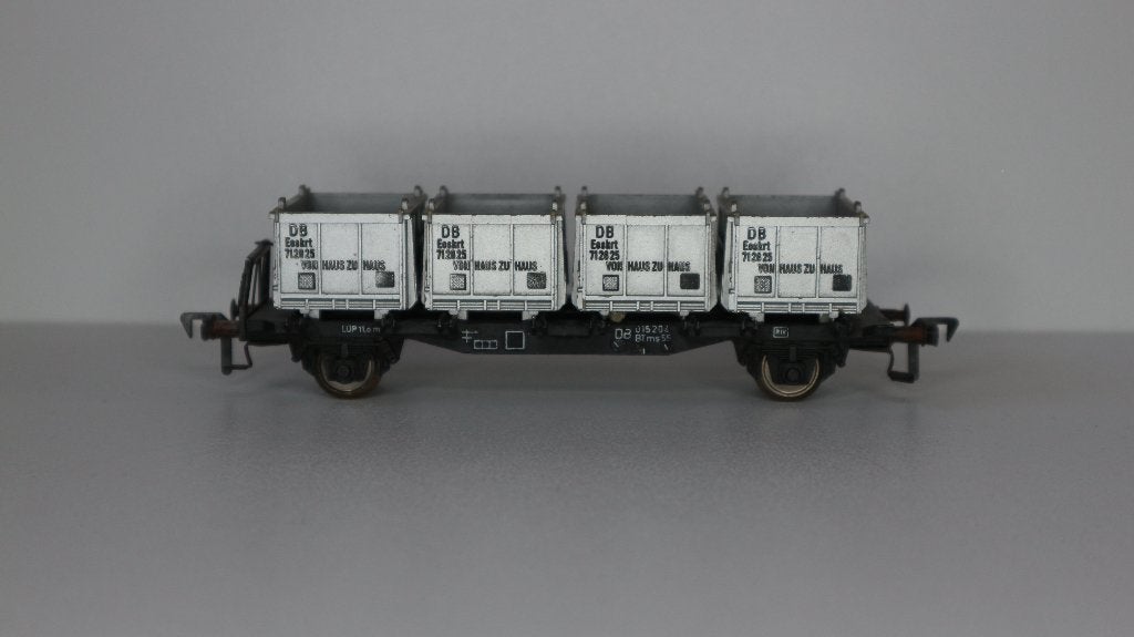 Containerwagen haus zum haus	Fleischmann 8231, Gebruikt, Fleischmann, Ophalen of Verzenden, Gelijkstroom