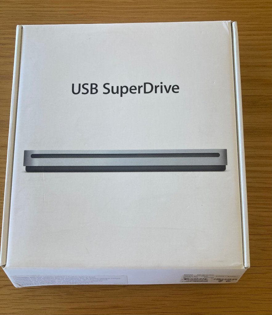 Apple USB SuperDrive – origineel Apple – model A1379, Cd, Ophalen of Verzenden, Zo goed als nieuw, Extern