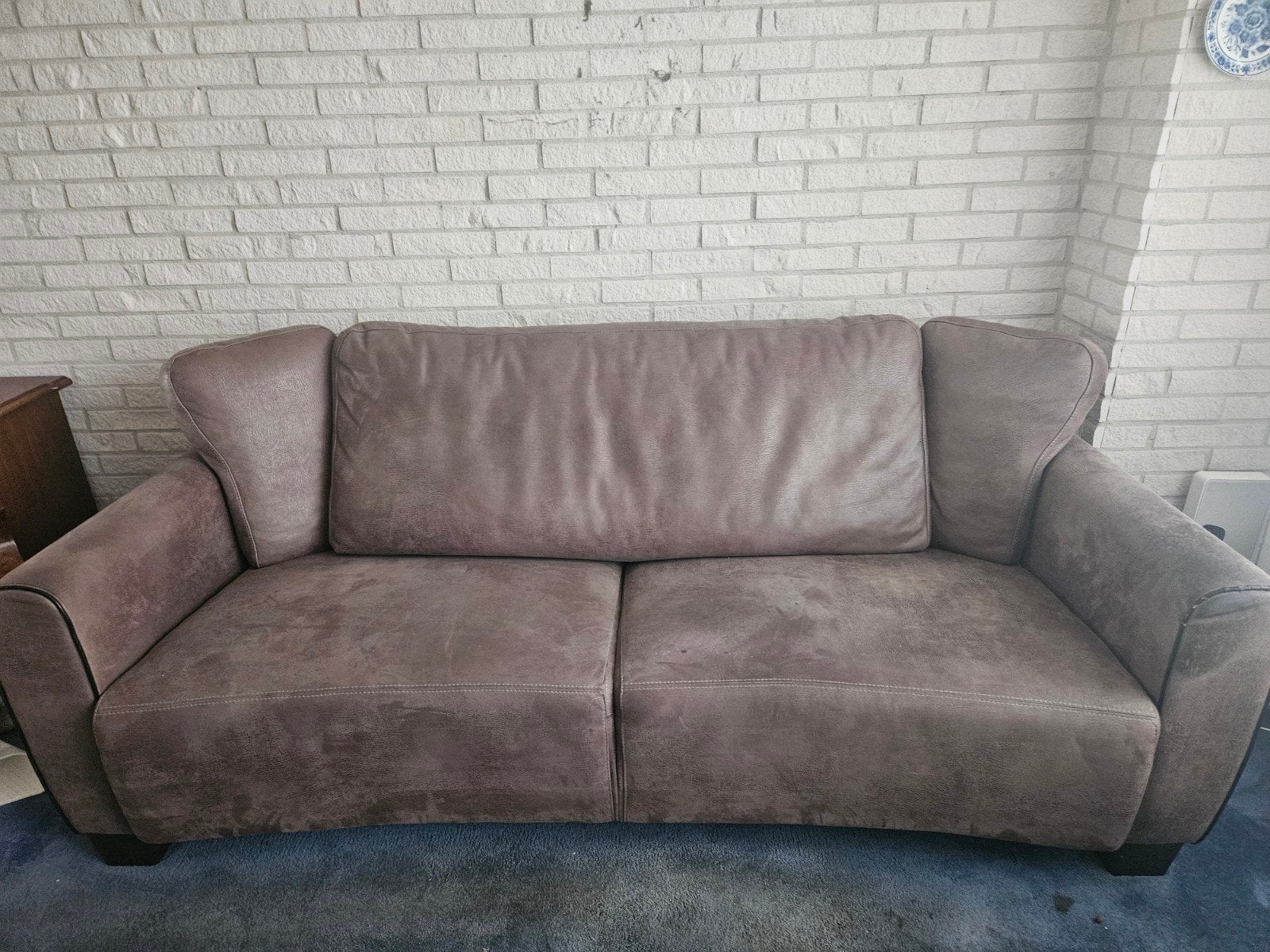 Gratis af te halen: Comfortabele bank, 2 meter breed, Ophalen, Gebruikt, Driepersoons, Rechte bank