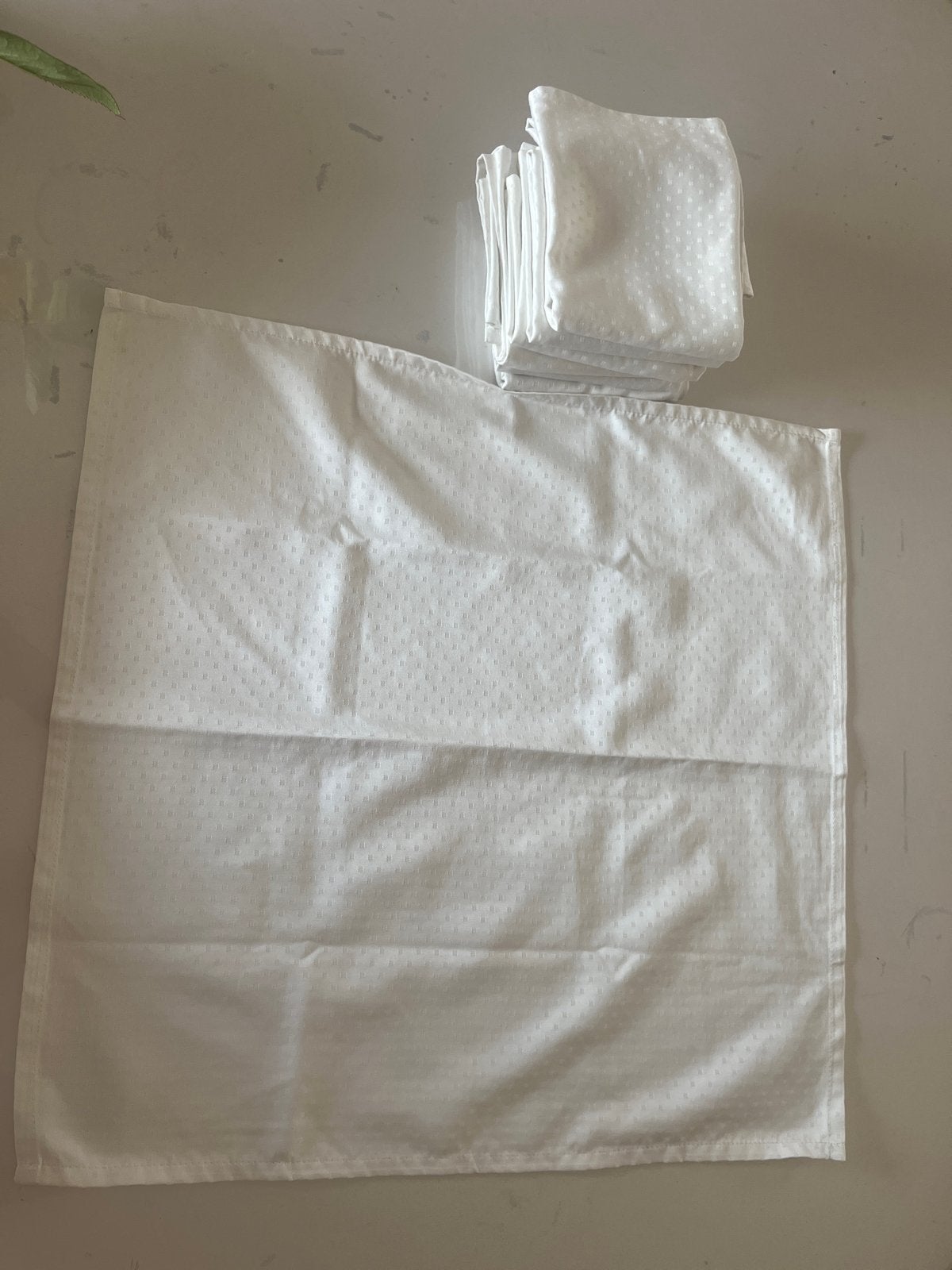Witte stoffen servetten 50x50 cm, Ophalen, Wit, Wasbaar, Nieuw