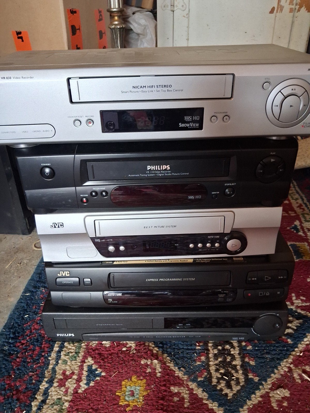 Diverse VHS-spelers en recorders - JVC, Philips, Sony, Audio, Tv en Foto, Videospelers, Ophalen of Verzenden, Gebruikt, VHS-speler of -recorder